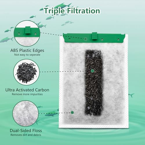 6 Pack Aquarium Filter Cartridge Compatible with Whisper Power Filters,Medium Replacement Filter Cartridges for 10i/PF10/IQ10 - size: 6-Pack