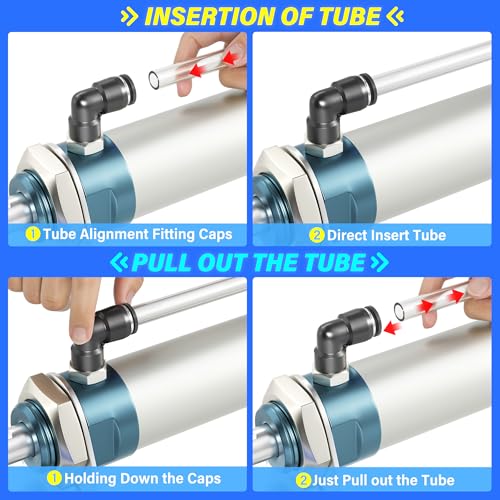 TAILONZ PNEUMATIC Clear 1/2 Inch OD 10 Meter 32.8ft PU Polyurethane Air Tubing Kit Pipe Hose Air Line Tubing Air Hose Fittings Push to Connect Fittings(27PCS) - color: Clear, size: 1/2" OD - 32.8 FT