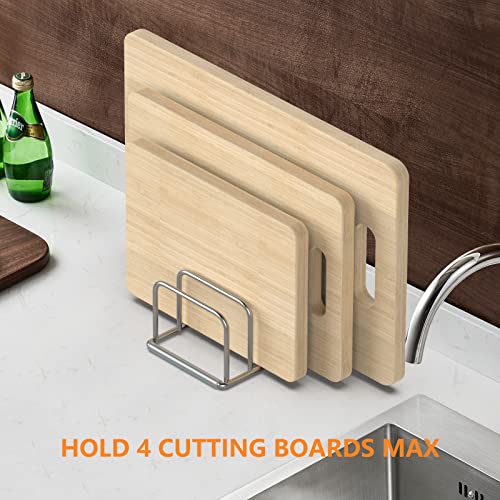 KORRTFID Cutting Board Holder, 2PSC Cutting Board Organizer Rack, 304 Stainless Steel Cookie Sheet Baking Pan and Tray Organizer for Kitchen Cabinet and Pantry Storage (1.0 Inch Width Slots) - size: 1.0 in Slot (2pcs)