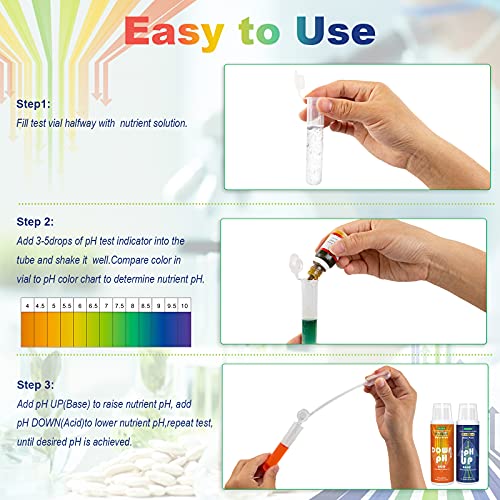 FOLLOWIN pH Up and Down Control Kit for Hydroponics, Soil Gardens & Aquariums - Concentrated Liquid pH Adjuster Set (9 oz + 9 oz) with pH Indicator - Balanced Nutrient Solution for Plants