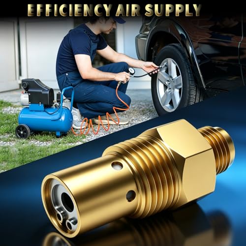 for Campbell Hausfeld Air Compressor Check Valve Compatible with 1/2-inch NPT Male Threaded Air Tank x 9/16-inch Compressed Air Hose 1/8-inch NPT Unloader Replace One-way
