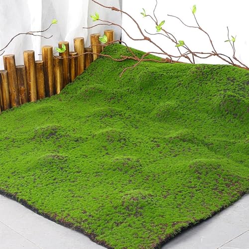 Artificial Moss Mat - Realistic Faux Green Moss Grass for Indoor & Outdoor Decor - Soft, Lush & Natural Looking Turf for Fairy Gardens, Home, Office, Patio, Wedding & DIY Crafts - color: A, size: 39.4" x 39.4"
