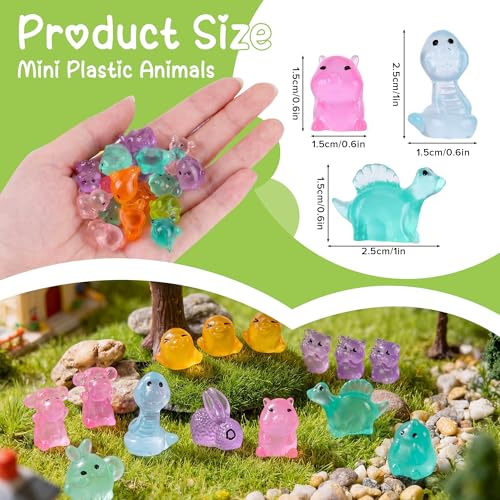 220pcs Mini Resin Animals - Resin Animals Mystery Bags,Individually Wrapped Blind Bags Tiny Animal Figurines for Dollhouse, Fairy Garden, Aquarium, Party Favors & DIY Craft Decor - size: 220pcs