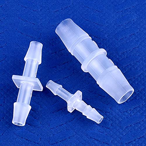 Plastic 3/8” hose ID Barb pipe connectors Joint Splicer Mender Adapter Union Boat Water Air Aquarium O2 Fuel (pack of 6) - size: 3/8 Inch, style: 6