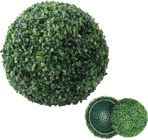 Topiary Ball Frame Set of 2, 6 Sizes Plastic Plant Support Cage, Artificial Grass Ball Frame for DIY Flower Arrangement, Boxwood Moss Ball Holder for Wedding Home Garden Decoration (30cm/12inch) - size: 30cm/12inch