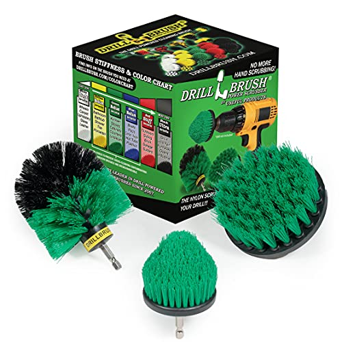 Kitchen Cleaning Supplies - Kitchen Power Scrubbing Brushes - Accessories for a Clean Home - Stove Top Cleaner Brushes - Drill Powered Oven Cleaner - Fridge Nylon Scrubbing Brush - Sink & Countertop - color: Green