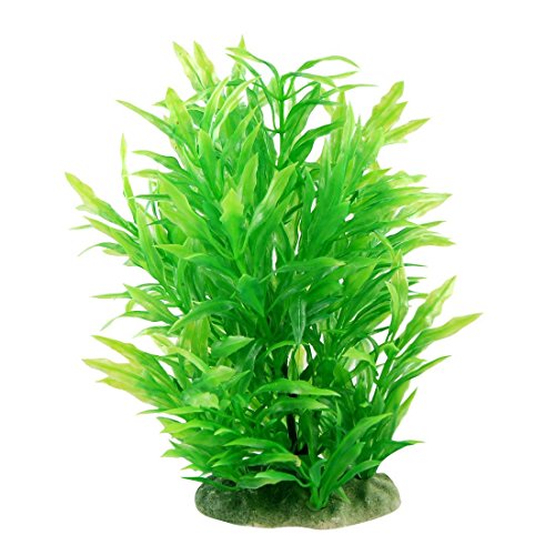 CNZ Aquarium Decor Fish Tank Decoration Ornament Artificial Plastic Plant Green (8.9-inch Green)