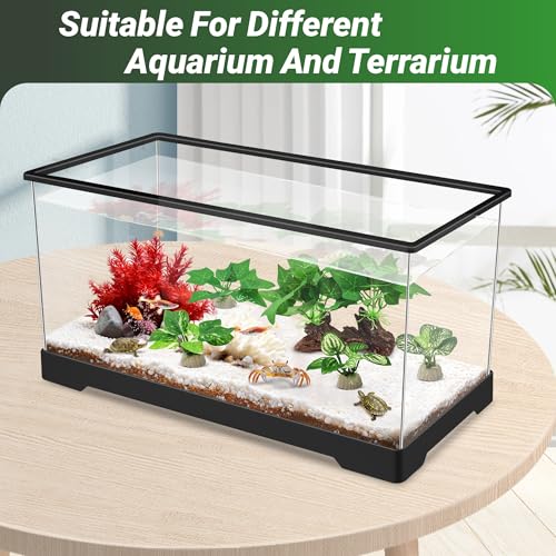 GOZILLA Silk Fish Tank Plants,Reptile Artificial Plant,Reptile Plants for Terrarium,Aquarium Decorations Accessories Set,Resin Driftwood Artificial Silk Aquarium Plant for Fish Tank.(5PCS/C-Set) - color: 5pcs/C-set