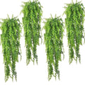 PINVNBY Reptile Plants Hanging Fake Vines Boston Climbing Terrarium Plant with Suction Cup for Bearded Dragons Lizards Geckos Snake Pets Hermit Crab and Tank Habitat Decorations (4 Pack) - size: 4PCS
