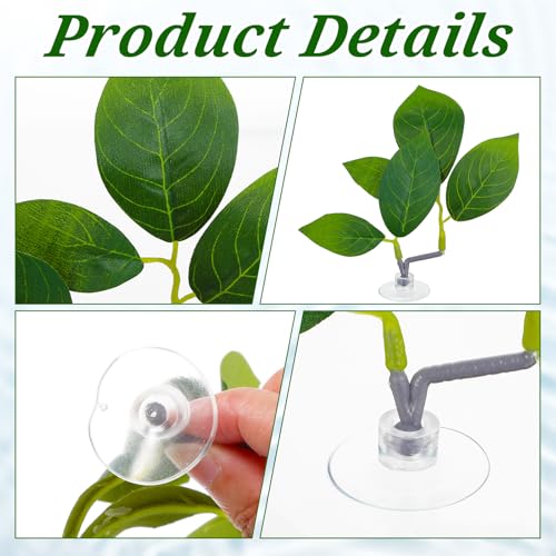 3 Pcs Betta Fish Leaf Pad, Betta Leaf Hammock Fish Tank Decorations Aquarium Decor Simulating The Natural Habitat for Sleeping Resting Hiding Playing Breeding with Plastic Suction Cup