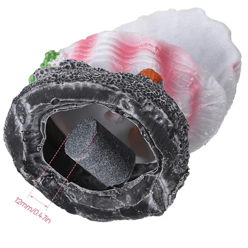SynHHergyx Aquarium Bubbler Decorations Fish Tank Bubbler Decorations Air Stone for Aquarium Fish Tank Shell Decor Volcano Ornament for Fishes Shrimp Crab Betta Tanks