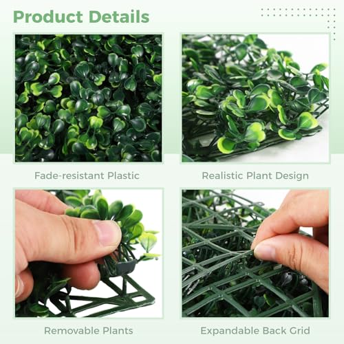 OMISTAR 3PCS Hermit Crab Climbing Wall Toys, 9.84 × 9.84 in Faux Grass Mat Aquarium Decor with Suction Cups, Plastic Reptile Climbing & Hide Plants for Gecko Lizard Turtle Betta