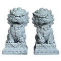 livelyfish Asian Fu Foo Dogs Statues Mini Pair of Two Guardian Lion Sandstone Figurine Pets Fish Tank Aquarium Landscape Ornaments Accessories Feng Shui Decorations (G) - size: G