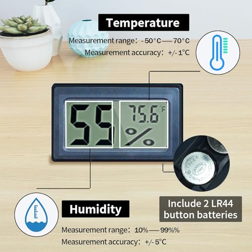 Acrylic Reptile Breeding Box Terrarium Cage Tank, 11.8"x7.9"x5.9", with Temperature Hygrometer, for Small Reptiles, Snakes, Insects, Home Office - size: Reptile-Tank-M (No Tray)