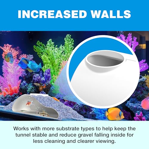 Subterranean Aquarium Hideouts – Undergravel Fish Tank Tunnels & Caves – Naturalistic Substrate-Integrated Decor for Betta, Pleco, Loach & Shrimp (White, One Hole Hideout) - color: White