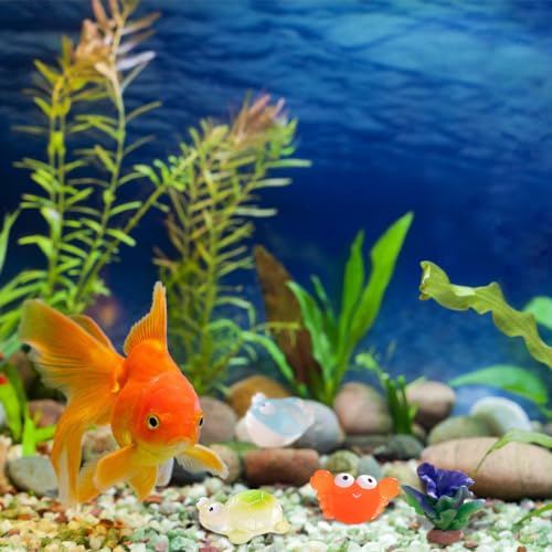 18 Pieces Fish Tank Decorations Ocean Animals Coral Aquarium Ornaments Decoration Aquarium Reef Ornament for Aquarium Tank Decorations Miniature Moss Landscape DIY (18 PCS) - color: 18 Pcs