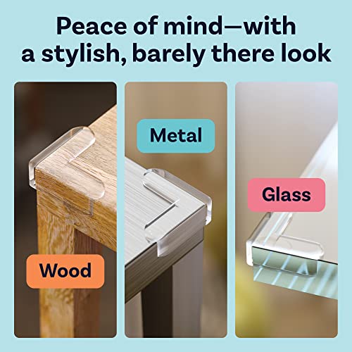 CalMyotis Corner Protector Guards - Furniture Edge Safety Bumpers - Baby Proof Bumper & Cushion to Cover Sharp Furniture & Table Edges - Clear & Transparent - (12 Pack) - size: 12 Count (Pack of 1)