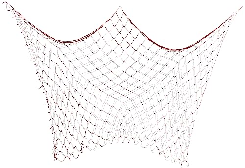 Beistle Red Decorative Fish Netting, Beach Party Supplies for Ocean, Under-The-Sea or Pirate Themed Parties, Hawaiian Luau’s, Summer Beach Parties, 4’ x 12’ - color: Red, size: 4' x 12'