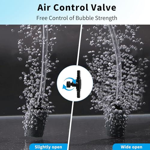 Premium 50FT 3/16inch Air Hose for Aquarium with Connector,Check Valve, Control Valve Accessories (Black, 50 ft.) - color: Black, size: 50 ft.