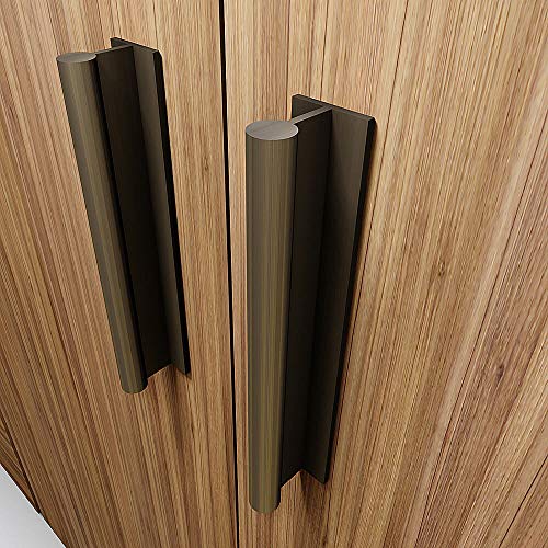 HRX Self-Adhesive Edge Fingerpull Door Handle - Easy to Install Screwless Peel and Stick on Glass, Wood, Metal, Plastic - Sliding Doors Knob for Kitchen Fronts, Drawers & Dressers Panels - 2 Pack - color: Stainless