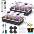 BAOSHISHAN Seed Starter Tray with Grow Light - 120 Cells Self-Watering | 24/7 LED Grow Light, 4'' Humidity Dome, Ideal for Herbs & Indoor Plants, Promotes Fast Germination, Durable Plastic Build
