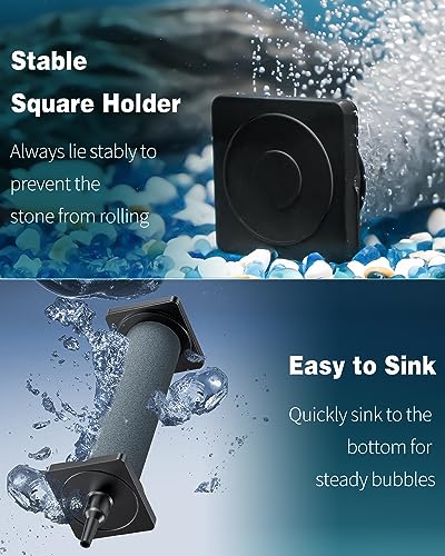 Pawfly Aquarium Air Stone for Air Pump 5 Inch Fish Tank Air Stone Bubbler Cylindrical Bubble Release Tool Oxygen Diffuser for Fish Tanks Buckets Small Ponds and DWC Systems, 2 Pack