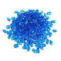Onlyfire 1/2-Inch Polygon Fire Glass, 10 Pound Pack Glass Rock for Fireplace Fire Pit & Lanscaping, High Luster Cobalt Blue - color: Cobalt Blue, size: 1/2 inch