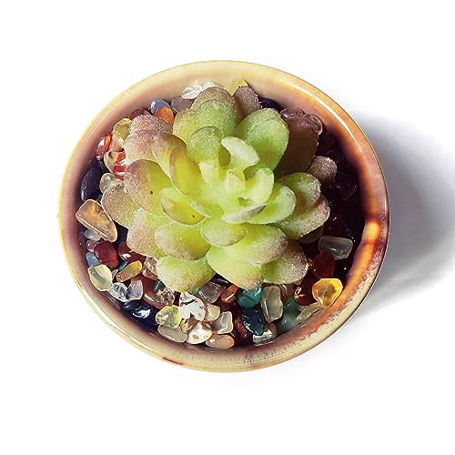 Rocks for Plants Indoor,Aquarium Gravel,0.44lb Agate Aquarium Gravel Rocks,Crystal Chips Stone Crushed Quartz for Crafts, Vases Filler, Succulent Plants, (Agate) - color: Agate