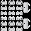Litoexpe 20pcs Plastic Drawer Guides, Rear Drawer Track Guide Replacement, Center Mount Dresser Drawer Guide Brackets for Dressers, Hutches, Bedside Table and Drawer Systems (Without Screws) - size: 60×41×28mm - 20 Pcs