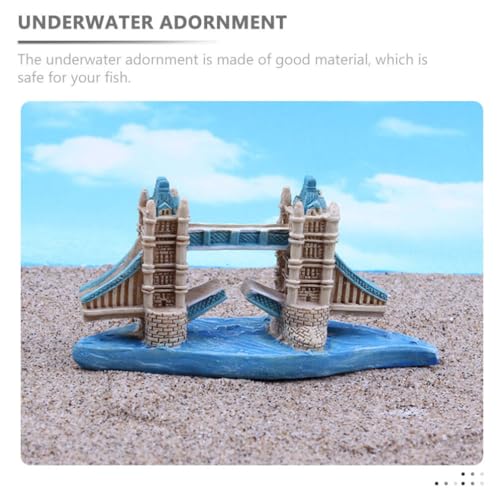POPETPOP 2pcs Fish Tank Decoration Fish Tank Craft Betta Accessories Aquarium Rocks for Aquarium Rocks British Decor Underwater Bridge Adorn Supplies