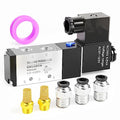 TAILONZ PNEUMATIC 1/4"NPT Solenoid Valve 4V210-08 AC110V Single Coil Pilot-Operated Electric 2 Position 5 Way Connection Type Junction Box - size: 1/4"NPT/AC110V/Junction Box, style: 2 Position 5 Way