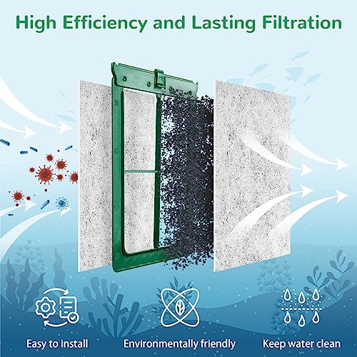6 Pack Medium Aquarium Filter Cartridge for Whisper Bio Bag Power Filters, Medium Filter Cartridges for Repto Filter
