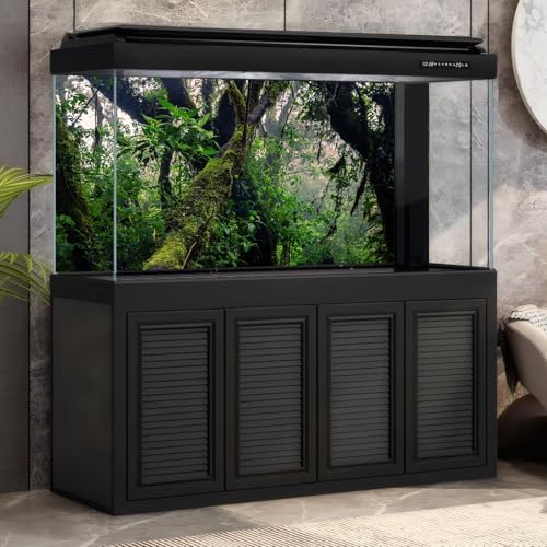 Jungle Rainforest Aquarium Background Mysterious Wild Tropical Forests Fish Tank Background Scenic Mossy Trees Green Plants Scene Terrarium Backgrounds Foggy Forest Reptile Tank Backgrounds 24x12in - color: Wam Green, size: 24(W)x12(H)in