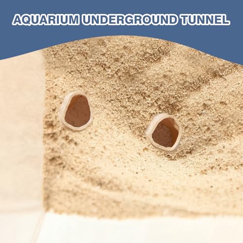 Aquarium Corner Cave, Underground Aquarium Cave Tunnel, Corner Viewing Fish Tank Hideout, Under Gravel Tunnel for Fish and Shrimp (Yellow) - color: Yellow