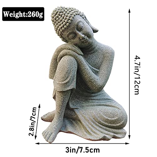 livelyfish Aquarium Buddha Statue Japanese Fish Tank Decorations Heavy-Duty Meditating Buddha for Aquarium Fish Tank Zen Buda Figurine Sculpture Decor, Large-A - size: A