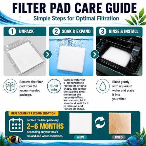 Ziliny 30 Packs Aquarium Foam Filter Media Filter Pads Compatible with Fluval Fx4 Fx5 Fx6 Cartridge Filters 30ppi Replacement White Pads - size: Fx4 Fx5 Fx6