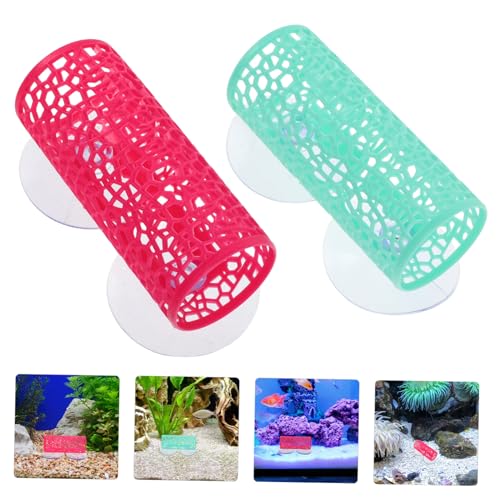 2pcs Betta Fish Cave Tunnel - Aquarium Hideout Decor Hollow Resting Sleeping Tube for Small Fish Shrimp Aquarium Decorations