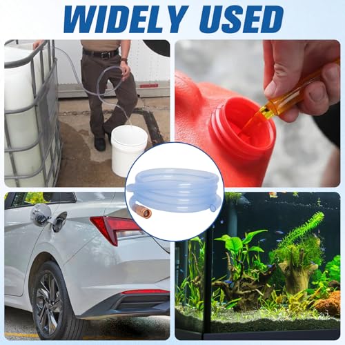 wadoy Shaker Siphon Hose 1/2",Gas Siphon Pump for Gasoline/Fuel/Water Transfer,Safety Self Priming Hose (10ft) - size: 10FT