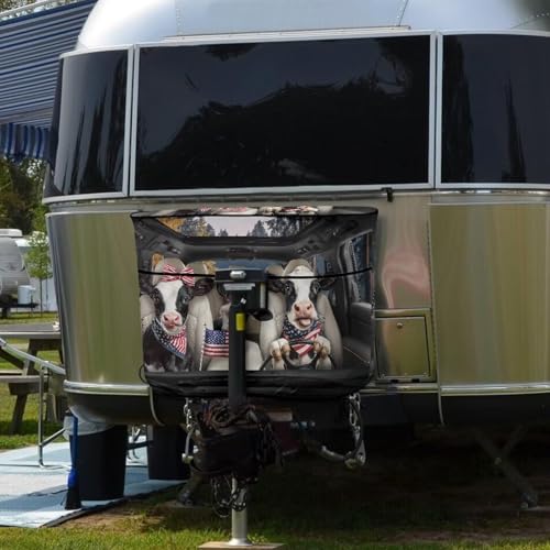 American Funny Cow 20lb RV Propane Tank Cover Heavy Duty Propane Gas Cylinder Cover Dust-Proof All Weather Protection - color: American Funny Cow, size: S(20LB)