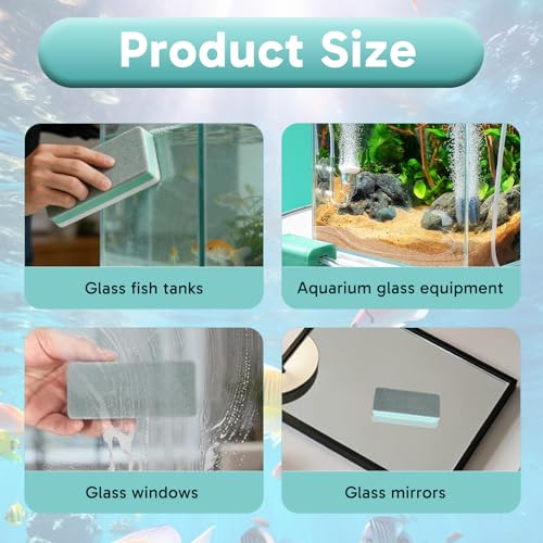 8 Pcs Fish Tank Scrubber, Aquarium Sponge Cleaner Set, Sponge for Easy Dirt Removal, Multi-Use Aquarium and Home Kitchen Tool, Ideal for Fish Tank Maintenance