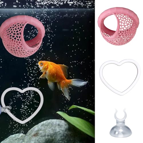 Betta Hammock & Fish Toys Set, Aquarium Betta Fish Training and Feeding Rings, Floating Bettas Hide & Shrimp Cave, Decorative Accessories for Small Fish Tanks