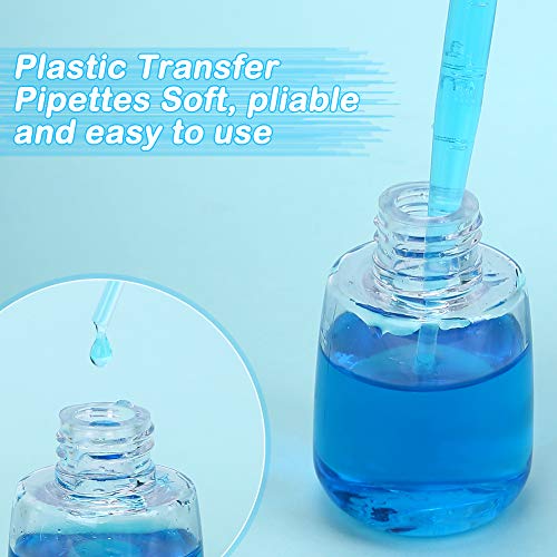 ovsor 50PCS Plastic Disposable Transfer Pipettes, 3ml Calibrated Pipette Dropper for Essential Oils, Science Laboratory, DIY Art, Make up Tool