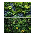 2 Packs Rock Wall Reptile Tank Background Lush Green Tropical Leaves Aquarium Background Nature's Embrace Tropical Green Plants Fish Tank Backgrounds Moss Wall Reptile Enclosure Backgrounds 24x12in - color: Green, size: 24(W)x12(H)in