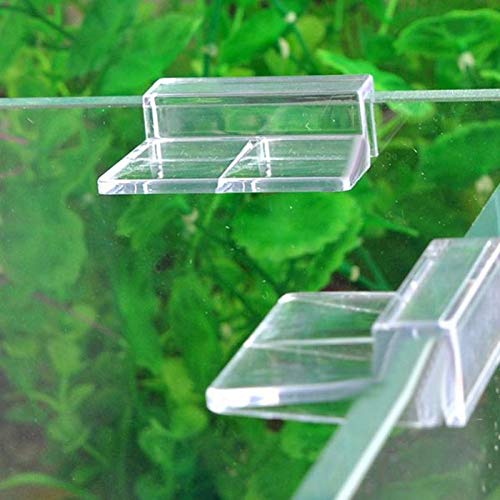 Weilan Aquarium Lid Clips 8mm Fish Tank Glass Cover Lid Support Holder Clear Acrylic for Rimless Aquariums 12PCS Aquarium
