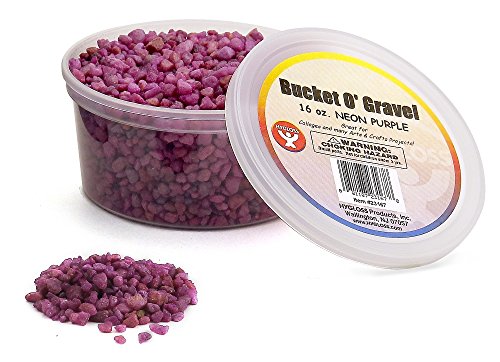 Hygloss Products Craft Rocks, Mini Stones for Art Projects - Bucket O' Gravel, Neon Purple, 1 lb - color: Neon Purple, size: 1 lb, style: Gravel