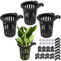 4 PCS Upgraded Aquarium Plant Holder, Fish Tank Plant Holder with 3 Size Extension Hooks and Suction Cups for Fish Tank Aquaponic Cultivation