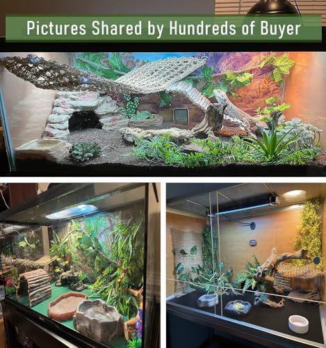 Bearded Dragon Tank Accessories, Reptile Mat Hammock Plants Bridge Jungle Climber Vines Terrarium Decorations for Leopard Gecko Hermit Crab Lizard Snake (10 PCS with Reptile Mat) - color: 10 Pcs With Reptile Mat