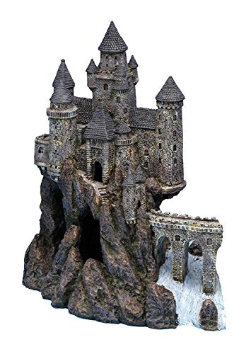 Penn-Plax Age-of-Magic Wizard’s Castle Aquarium Decoration – Safe for Freshwater and Saltwater Fish Tanks – Extra Large – Part A - size: Extra Large A