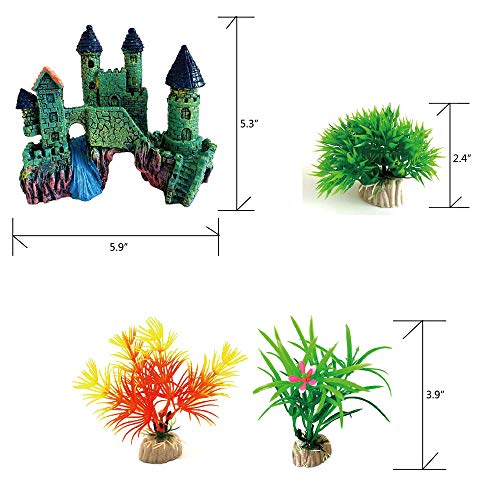 Fish Tank Decorations, Castle Aquarium Decorations, Fish Tank Castle, Vintage Castle Cave Hideouts Large for Aquarium Decorations, Fish Tank Accessories for Betta Fish
