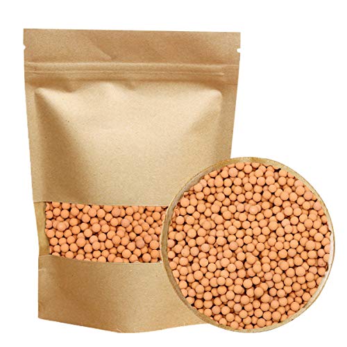 Clay Pebbles Gardening Ceramsite Orchid Hydroponic Grow Media Clay Rocks Drainage Water Purification Ceramsite Decor Cultivation Soil Stone Horticultural Grade for Soil Hydroponics Aquaponics 2.2lb - color: Clay Pebbles, size: 2.2 lb